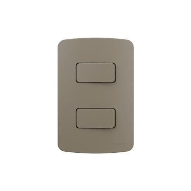 Imagem de Interruptor Simples Duplo Margirius B3 Colors 10A+ Placa 4X2