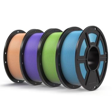Imagem de Anycubic Pacote de filamentos de impressora 3D Pantone PLA, filamento PLA RFID, precisão dimensional de 1,75 mm +/- 0,02 mm, carretel de 1 kg, 4 kg, penugem pêssego, violeta interestelar, turquesa