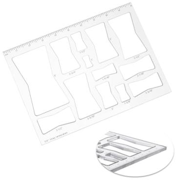 Imagem de CUTHOLLOW Modelos de roteador de gravata borboleta 13 em 1 para marcenaria, 1/10.2 cm de espessura, guia de fresa de acrílico, modelos de gabarito de corte de borboleta, 25,4 x 20,1 cm, ferramenta de