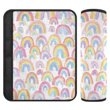 Imagem de Pacote com 2 capas de cinto de segurança para adultos, meninos, meninas, capas de alça de assento de carro, almofadas de almofada universal, alça de ombro, protetor de almofada para mochila, câmera