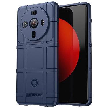 Imagem de IDEWEI Capa para Xiaomi 12S Ultra, fibra de carbono refinada, anti-queda, anti-impressões digitais, proteção integral. A capa do telemóvel é compatível com Xiaomi 12S Ultra