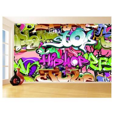 Imagem de Papel De Parede 3D Arte Graffiti Mural Grafite 3,5M Tra40 - Você Decor