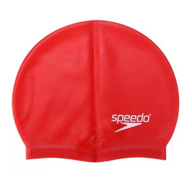 Imagem de Touca de Natação Adulto Lisa Flat Swim Cap Speedo Azul Marinho-Unissex