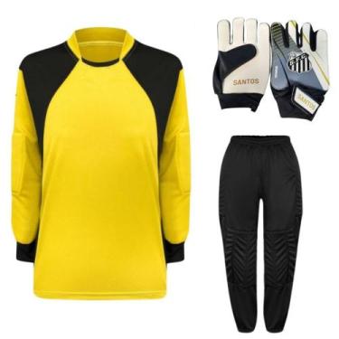 Imagem de Kit De Goleiro TRB + Luva De Goleiro Infantil Santos DRB Goalkeeper - 