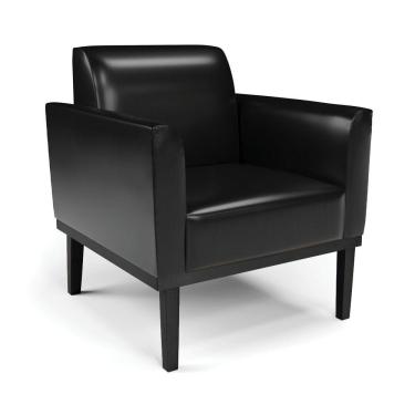 Imagem de Poltrona Base De Madeira Fixa Preto Marisa Corano D03 - D\'rossi Cor Preto