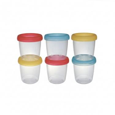 Imagem de Potes Organizadores para Papinhas e Lanches – Kit 6 Unidades com Tampa