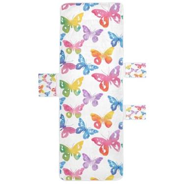 Imagem de STAYTOP Linda capa de toalha de cadeira de descanso de borboleta, capa de espreguiçadeira macia, capas de cadeira de praia com bolsos para jardim ao ar livre, pátio, pátio, banhos de sol, gramado, 215