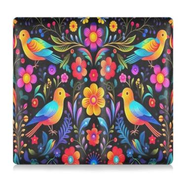 Imagem de Wassud Porta-cartão de registro e seguro de carro com design de arte mexicana, itens essenciais de carro para mulheres e homens, capa de acessórios para carteira de carro para documentos essenciais