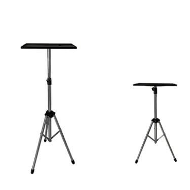 Imagem de uhyOHF Suporte para projetor, tela de projetor, tripé, suporte retrátil de aço inoxidável, ajustável, adequado para projetor de chão de escritório em casa (