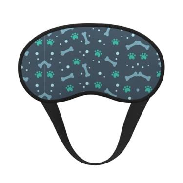 Imagem de Máscara de dormir blackout com estampa de ossos e garras de cachorro, máscara para os olhos, leve, macia, para dormir, meditação, viagem, ioga