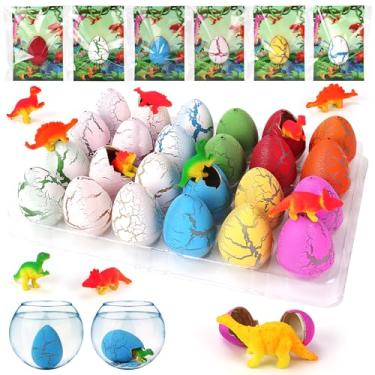 Imagem de Kids Valentines Day Cards with Large Hatching Dino Eggs,24pcs Valentines Day Gift Cards and 24pcs Dinosaur Eggs,Valentine's Day School Classroom Exchange Gifts for Boys Girls Students