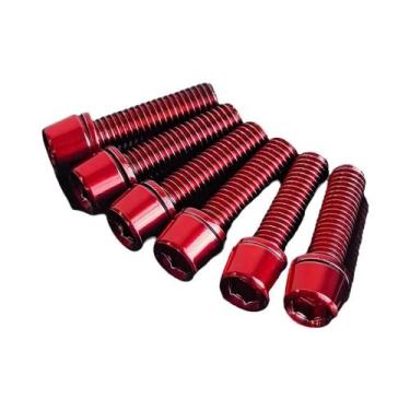 Imagem de Parafusos De Guidão De Bicicleta M5x18mm 6/8pcs Aço Liga Chave Allen D