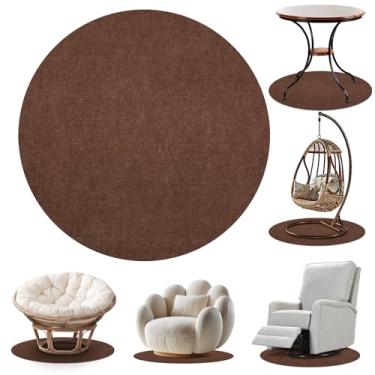 Imagem de Almofadas reclináveis redondas para pisos de madeira, prendedores reclináveis antiderrapantes, tapetes de móveis para carpete, tapete de cadeira de escritório antiderrapante para protetor de chão, 76