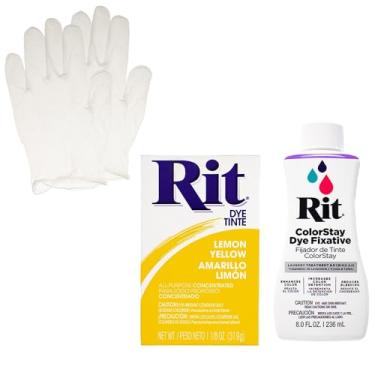 Imagem de Rit Dye Powder com conjunto de fixadores ColorStay – Kit tudo em um com luvas para reduzir o sangramento de cor