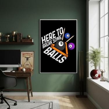 Imagem de Quadro Decorativo Sinuca-70X50Cm Mold Preta - Quadros On-Line