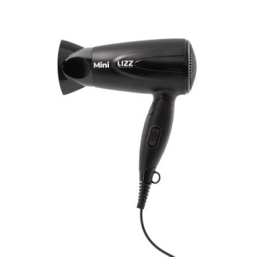 Imagem de Secador De Cabelo Lizz Mini Preto Bivolt 1200W, Preto, Bivolt - 110V o