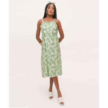 Imagem de Vestido Feminino Alças Finas Estampado Marisa-15847, Verde, P