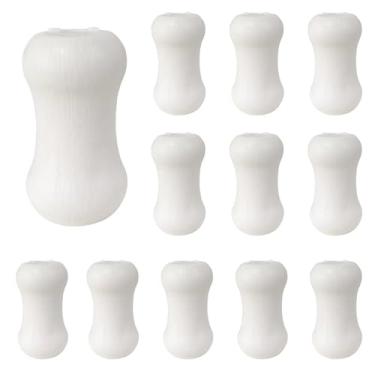Imagem de YingEnter 12 peças de condensadores removíveis em forma de cabaça, branco, cordão de cortina com design antienrolamento, adequado para todas as persianas horizontais em residências