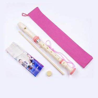 Imagem de Instrumento de gravador com conjunto completo de acessórios para vara de limpeza, bolsa de armazenamento, suporte manual de lubrificante, flauta alemã de 8 furos, gravadores descendentes para prática