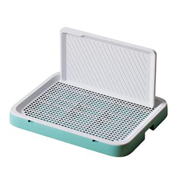 Imagem de Baoblaze Vaso sanitário para treinamento de filhotes de cachorro bandeja de penico antiderrapante reutilizável portátil lavável suporte de almofada de xixi para filhote de cachorro para coelho interno filhote gatinho, verde médio