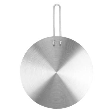 Imagem de GLOGLOW Placa Difusora de Calor de Aço Inoxidável para Queimador de Bancada, 8,7 Polegadas, Adaptador de Indução para Fogões a Gás e Elétricos, Com Alça Removível, Ferramentas de Cozinha (24cm)