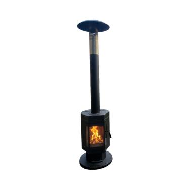 Imagem de ONLYFIRE OUTDOOR LIVING Fogueira de madeira para pátio, fogueira resistente com janela de vidro, lareira externa para pátio, quintal, jardim, FP058