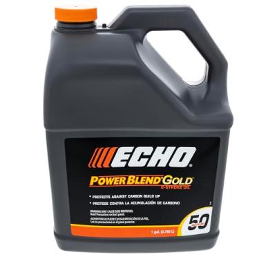 Imagem de Echo Products Mistura de óleo de ouro 6450050G Power Blend 50:1 para equipamentos de energia ao ar livre de 2 tempos/2 ciclos, semi-sintético de alto desempenho, baixa emissão de fumaça, 1 galão