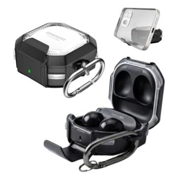 Imagem de Capa Protetora Nerdcase Compatível com Samsung Galaxy Buds FE, Buds Core, Buds 2, Pro e Live, Suporte Adaptado, Resistente Transparente