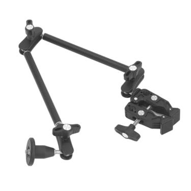 Imagem de aqxreight Braço Articulado Ajustável 2 Seções 1/4 pol. 3/8 pol. Parafuso Braço Articulado Suporte para Câmera de Telefone Rotação de 360 ​​graus para Monitor de Microfone Vlogging Com Uma Seção