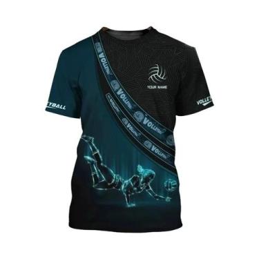 Imagem de Camiseta De Voleibol Unissex Oversized Personalizada Com Nome Presente