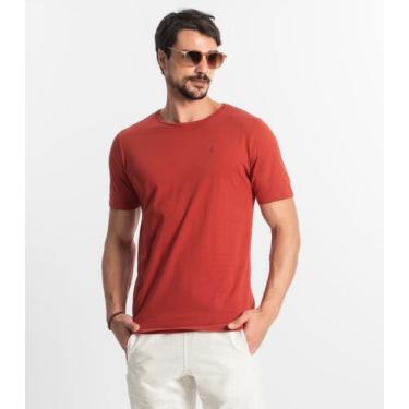 Imagem de Camiseta Masculina Básica Meia Malha Diametro Vermelho, GG, Vermelho