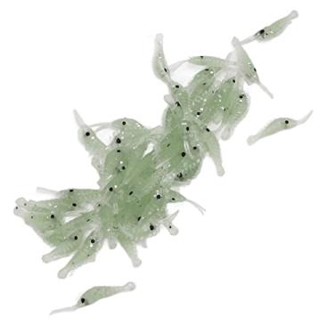 Imagem de aqxreight 50pcs 3cm Iscas de Pesca Luminosas Silicone Macio Camarão Simulação Isca Isca Equipamento de Pesca para água Salgada água Doce Realista Flexível Com Macia Camarão Artificial