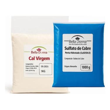 Imagem de Calda Bordalesa ORIGINAL elimina fungos Sulfato De Cobre + Cal Virgem 