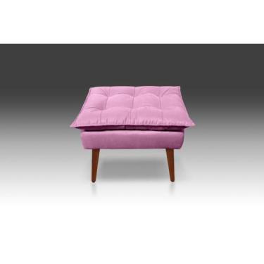Imagem de Puf Opala Suede Rosê-Modena Decor - CASA DA POLTRONA