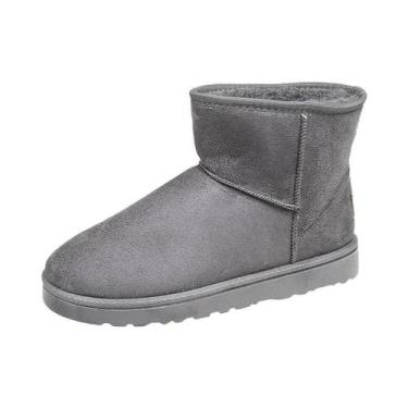 Imagem de Botas De Inverno Unissex De Camurça Tamanho Grande Masculinas Slip on 