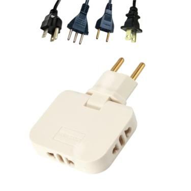 Imagem de ArticuPlug™ Adaptador Tomada T Articulado 3 Saídas 10A – Flexível e Ideal para Usar Atrás do Móvel | Tomada Benjamin 10a