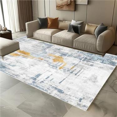 Imagem de Tapete decorativo abstrato para sala de estar, flanela macia, decoração de quarto, tapete de cor clara para sala de estar, sofá, tapete para chão (200x250cm 78,7x98in/Flanela-12)