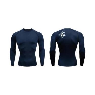 Imagem de Camiseta De Compressão Gráfica Masculina De Secagem Rápida, Camiseta A