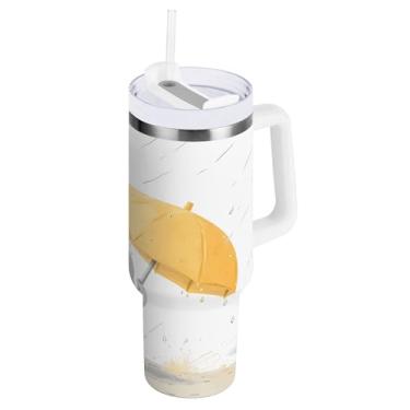 Imagem de SEHANY Copo de elefante fofo de 850 g com alça, copo isolado a vácuo de aço inoxidável de parede dupla, caneca de café à prova de vazamento, copo de viagem isolado cabe no suporte de copo de carro