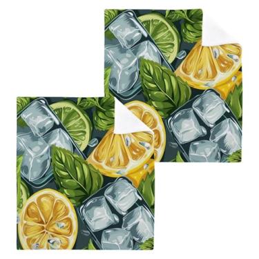 Imagem de xigua Toalhas de mão de algodão limoeiro, toalhas de banho multiusos e absorventes toalhas de rosto macias para a pele para banheiro, cozinha, hotel, academia, panos de lavagem, pacote com 6, 30 x 30