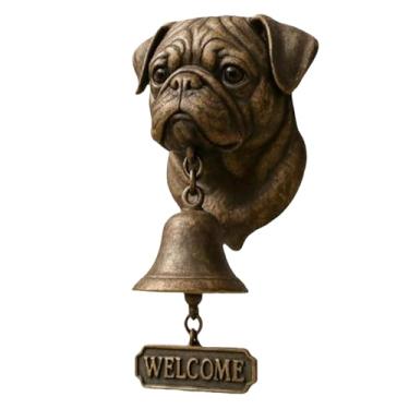 Imagem de Campainhas Engraçadas De Cão - Campainhas Decorativas Com Tema Animal Vintage E Rústico,Decoração De Parede Campainha De Porta Para Cão,Para Portão, Jardim, Quintal, Casa, Sala De Segurança