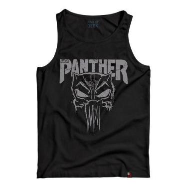 Imagem de Camiseta Regata Black Panther Pantera Negra Herói - KING OF GEEK, P, P