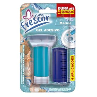 Imagem de Gel Adesivo Desodorizaor 6 Em 1 Aplicador + 2 Refil Gel Marine Limpa E Perfuma Dura Até 6 Semanas Active-Block Com Barreira De Proteção Anti Manchas
