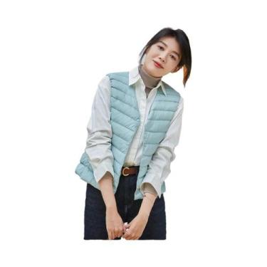 Imagem de Colete Puffer Ultra Leve Sem Mangas Para Mulheres, Quente E Portátil, 