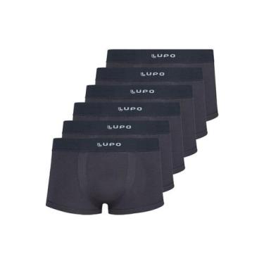 Imagem de Kit com 6 Cuecas Sunga Lupo 656-001, Preto, GG