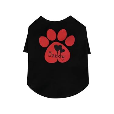 Imagem de Roupa de cachorro vermelho suor coração roupas pequeno médio filhote de cachorro combinando camisa roupas tamanho PP P M G GG