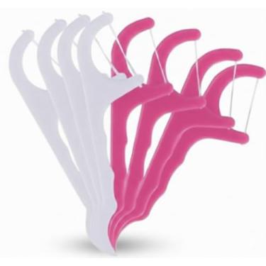 Imagem de Palito Dental com Fio Dental 30 Unidades – Palitos Interdentais de Plástico Para Higiene Bucal, Espaços Entre Dentes, Gengivas Sensíveis e Uso Diário