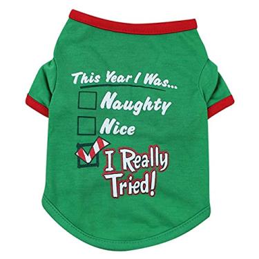 Imagem de Camiseta para Cachorro Roupa Cães Traje de Filhote Poliéster Verão Pet