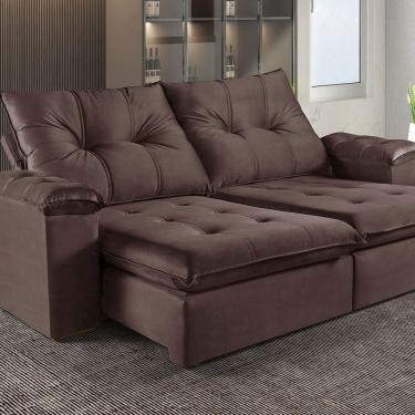 Imagem de Sofá Retrátil E Reclinável 3 Lugares M-194 Estofados Martins Marrom