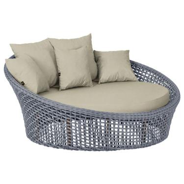 Imagem de Chaise Hungria Pintura Marrom Corda Náutica E7 Trama Prata